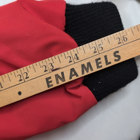 Alpinetek Short Down Red Fur-Trimmed Jacket - Picture 11 of 14